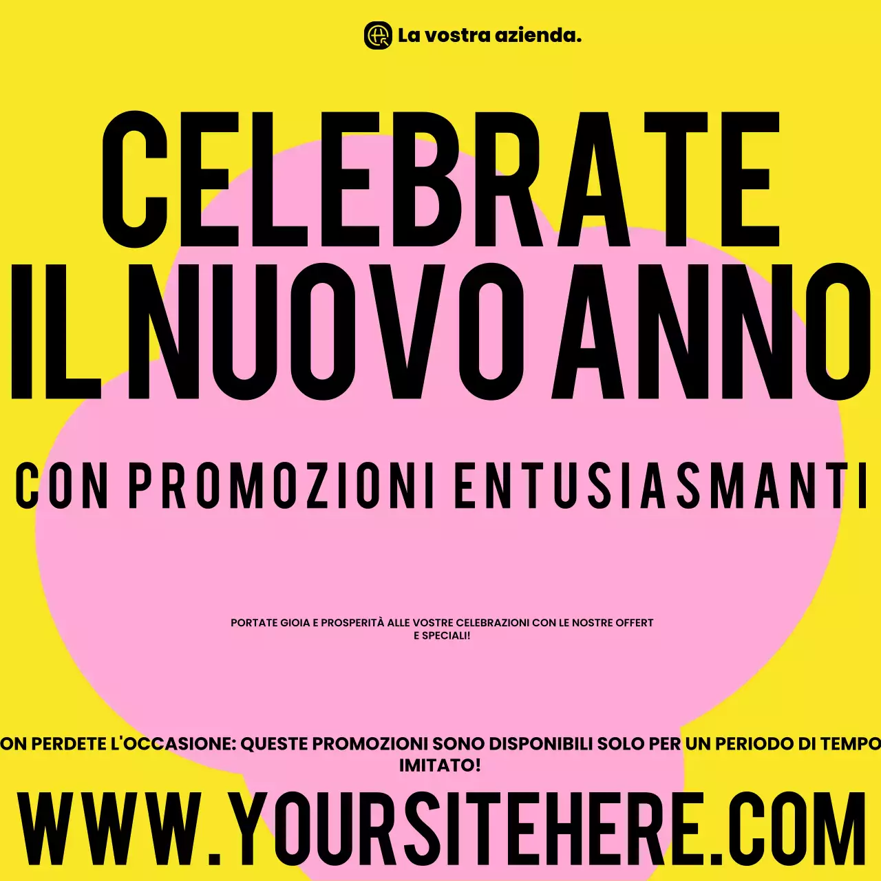 promozione giallo grassetto per l'anno nuovo