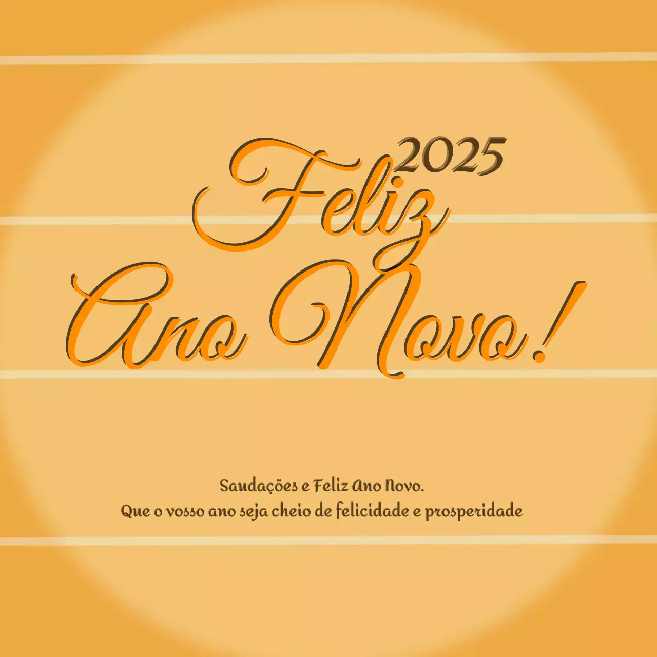 Saudações de Ano Novo clássico castanho