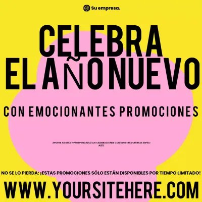 amarillo negrita promoción de año nuevo