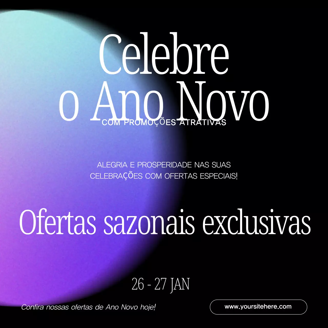 promoção de férias moderna púrpura