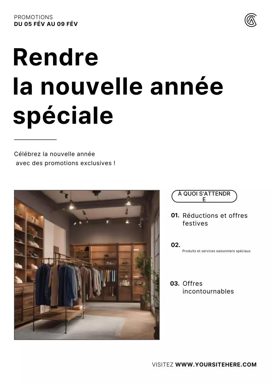 blanc moderne promotion shopping