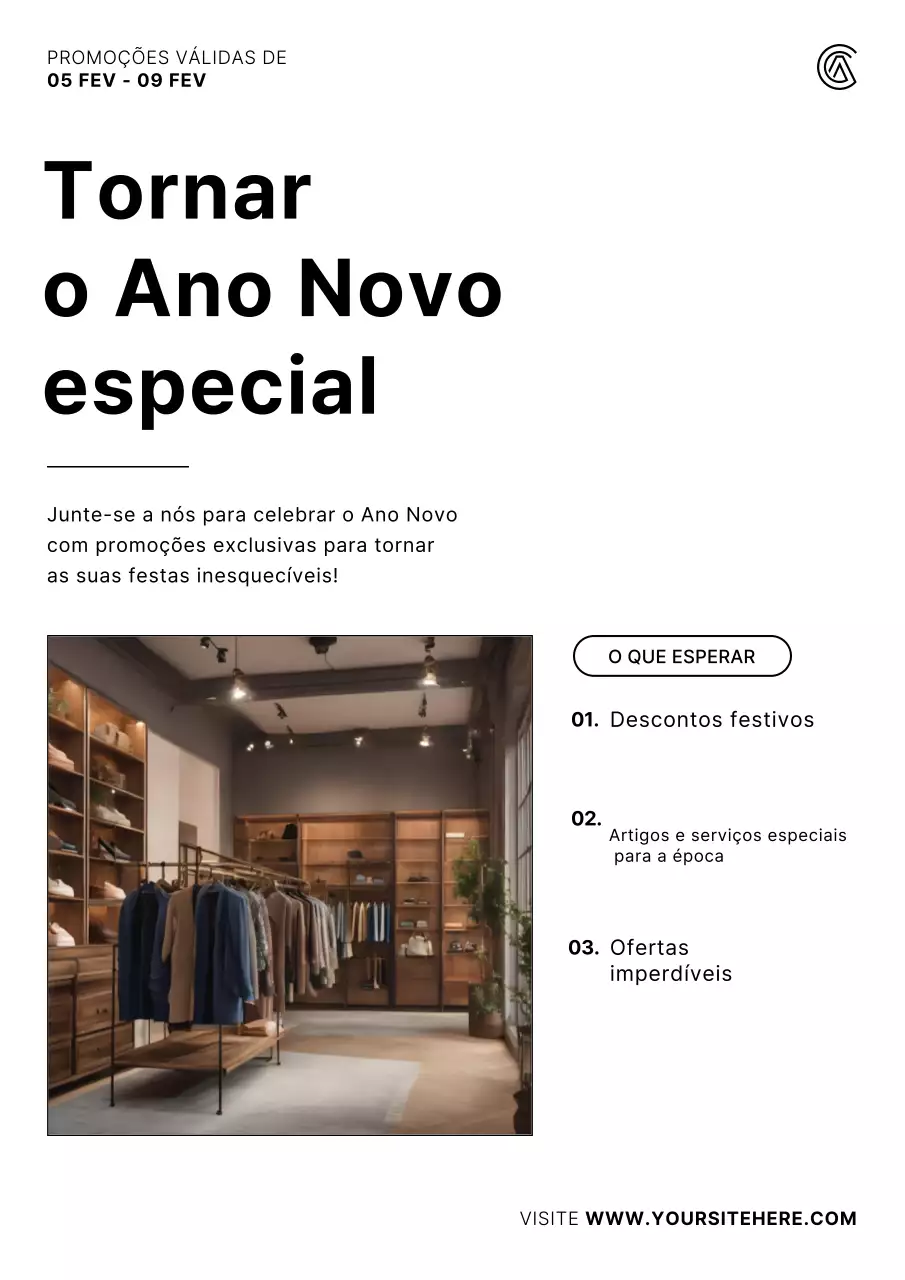promoção de compras modernas brancas