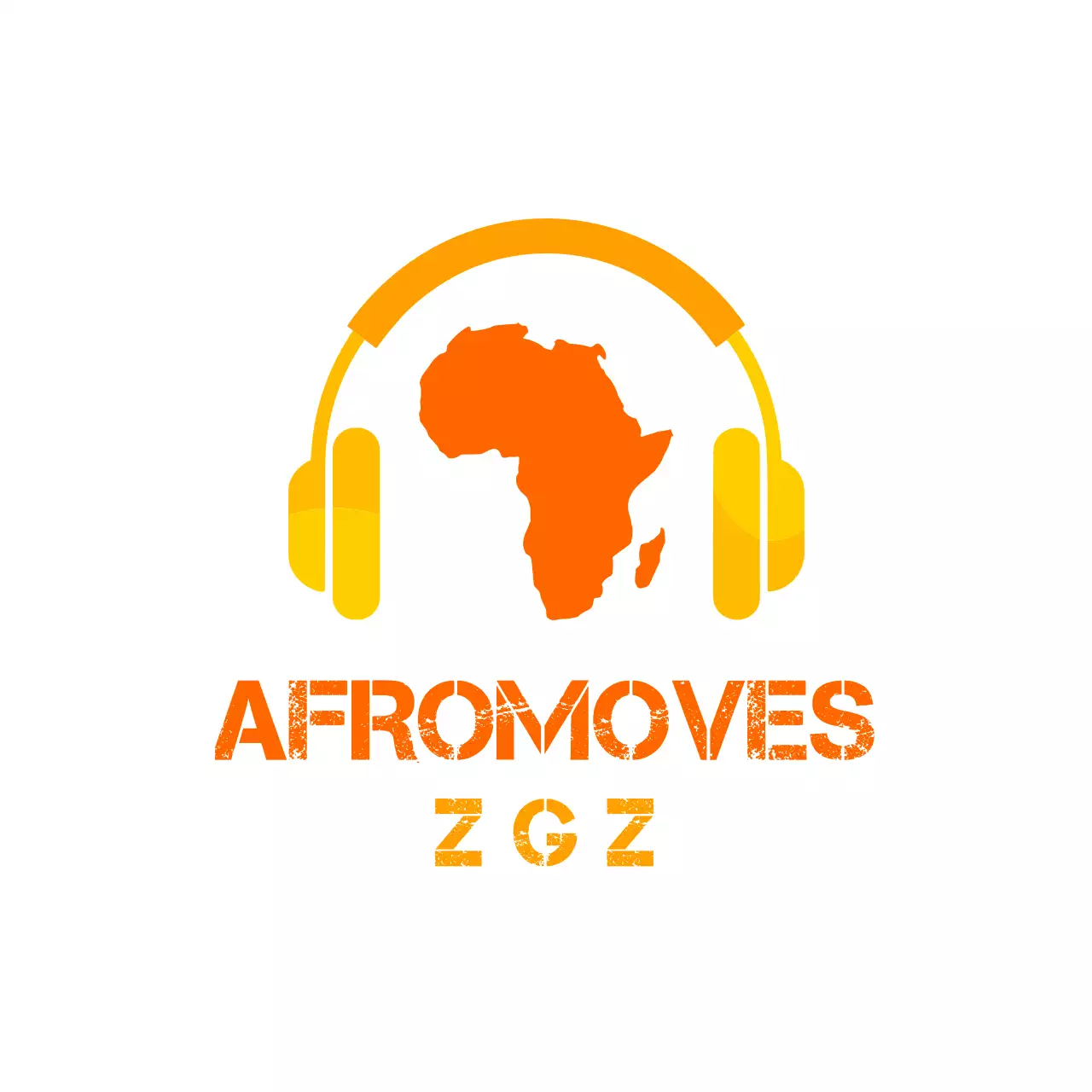 orange yellow african music logo
