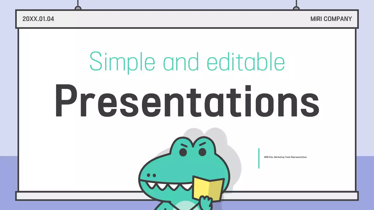 Hướng dẫn trình bày đơn giản màu xanh nhạt