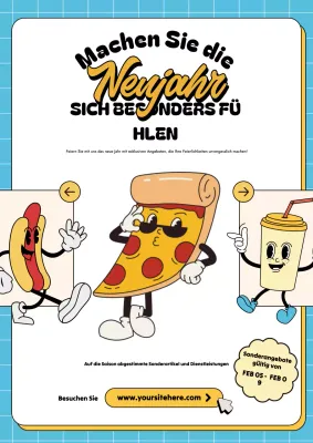 gelbes Retro-Neujahrsangebot