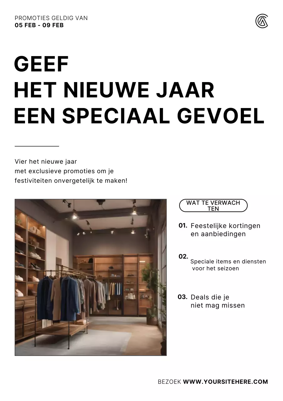 wit modern winkelen promotie