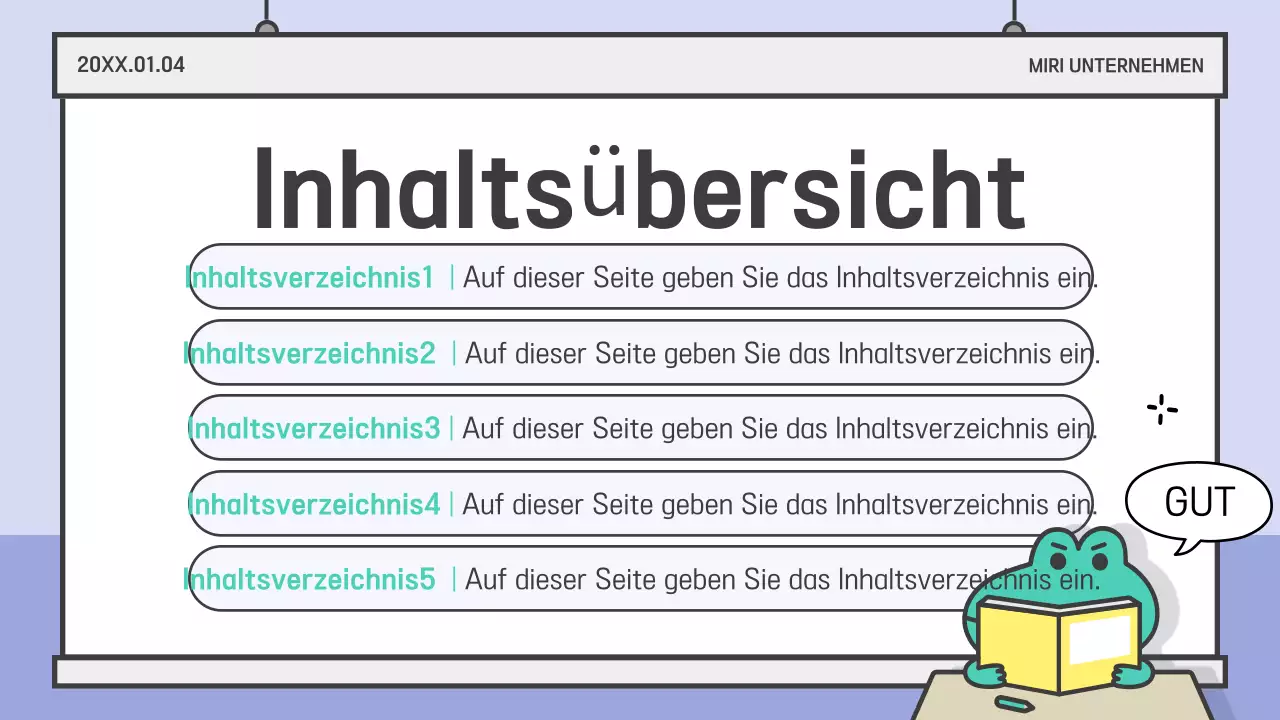 Hellblau Einfache Präsentationsunterlagen