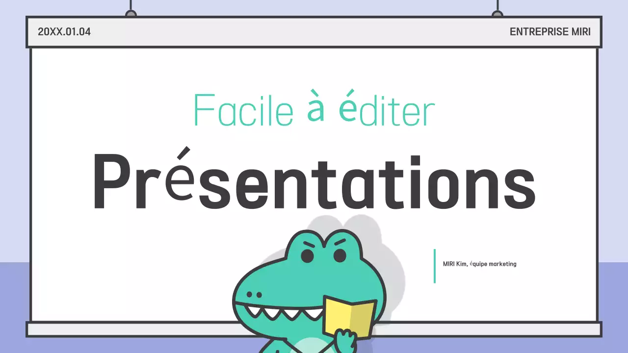 Documentation de présentation simple bleu clair