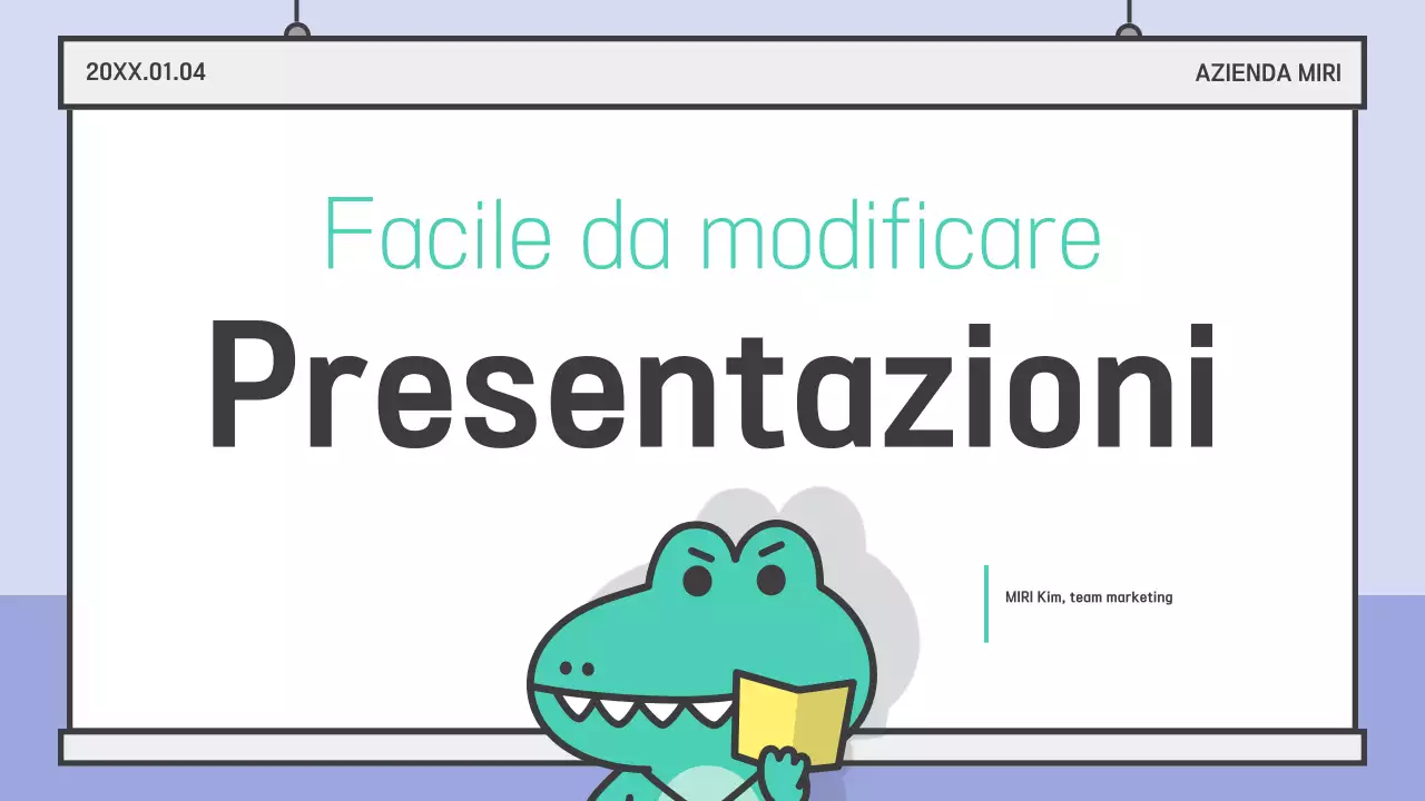 Azzurro Documentazione di presentazione semplice