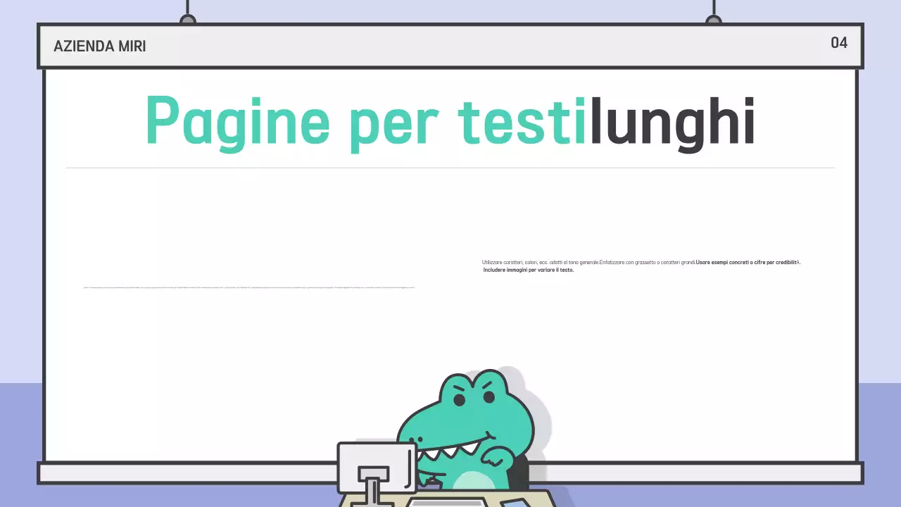 Azzurro Documentazione di presentazione semplice