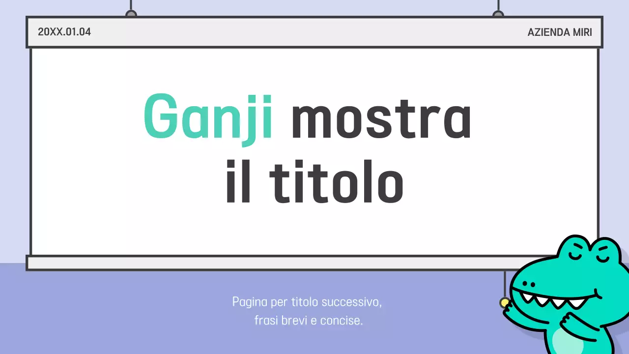 Azzurro Documentazione di presentazione semplice