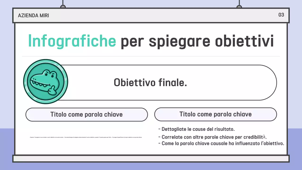 Azzurro Documentazione di presentazione semplice