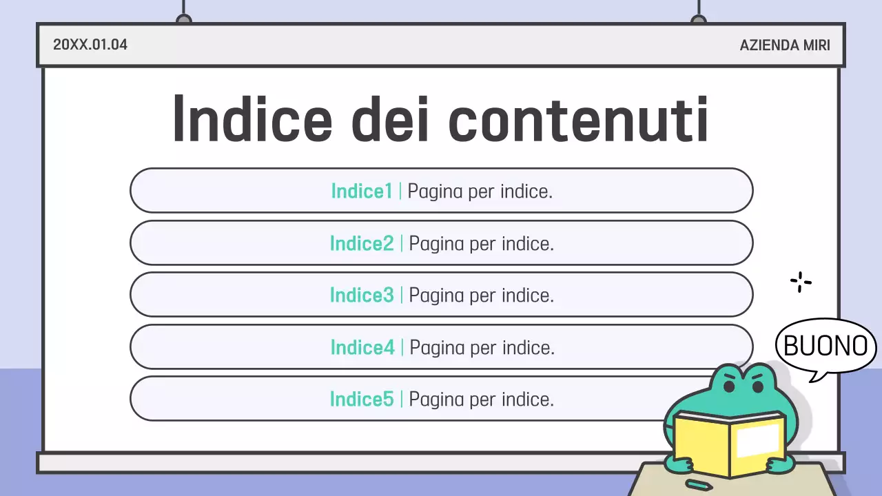 Azzurro Documentazione di presentazione semplice