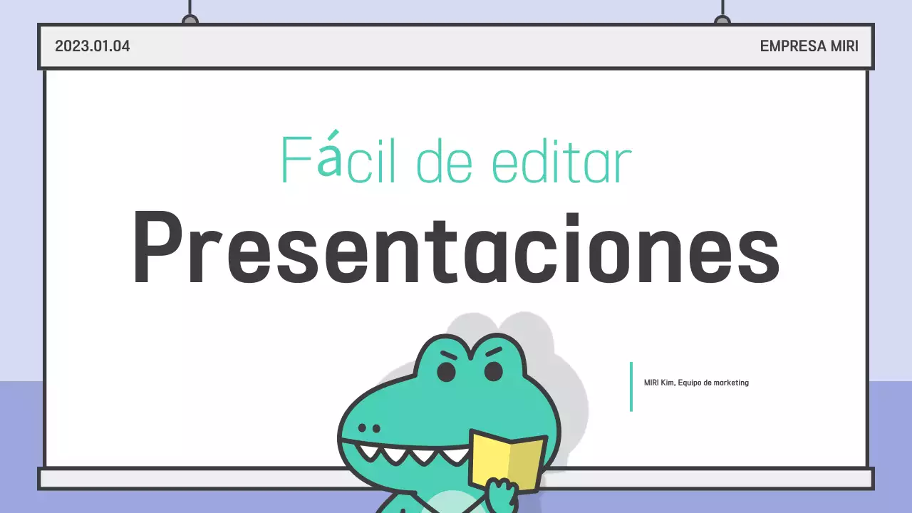 Azul claro Documentación de presentación sencilla