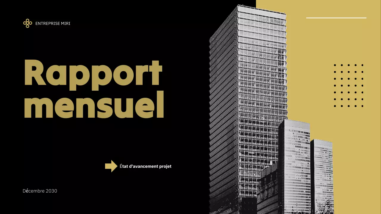 rapport d'activité moderne noir