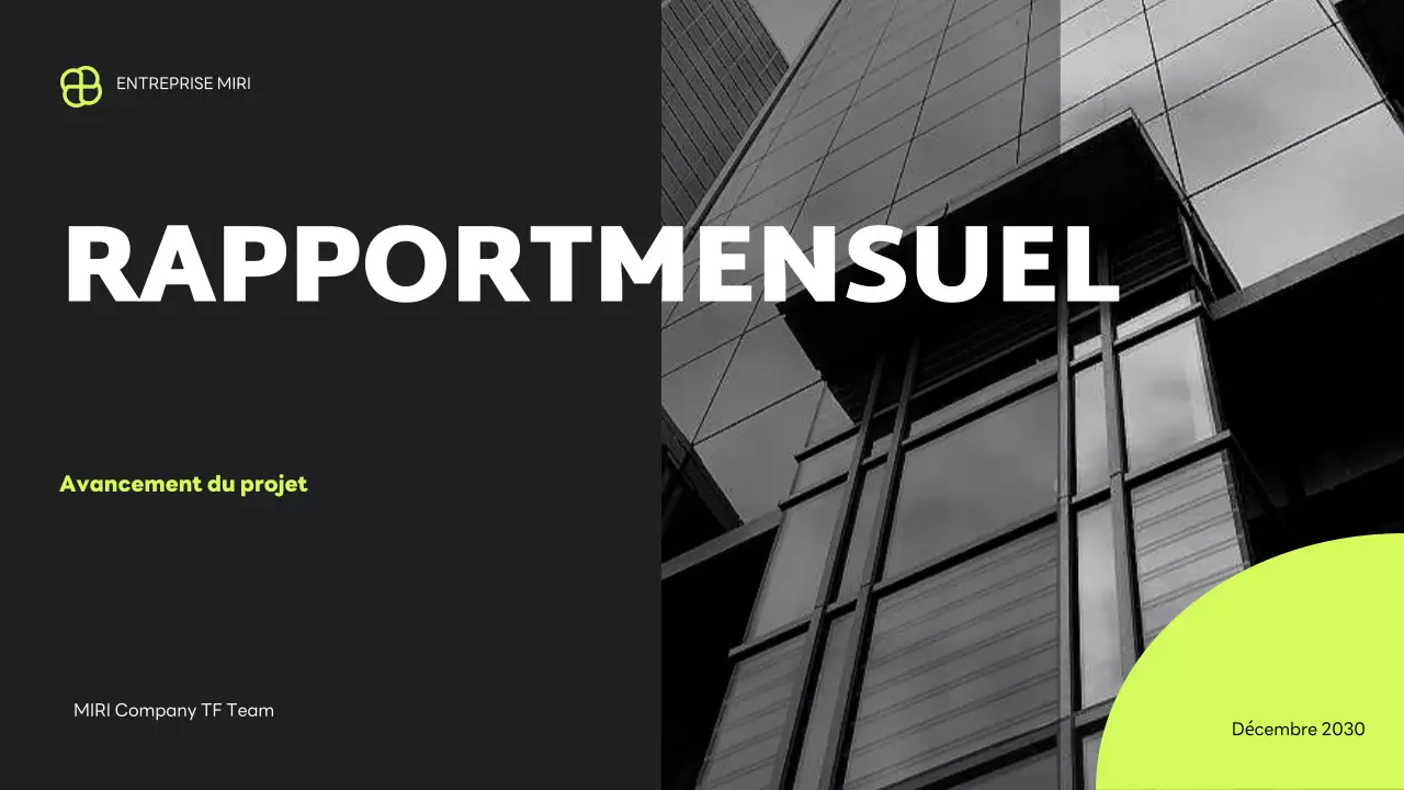 rapport d'activité moderne noir