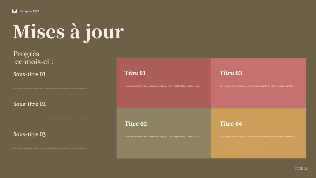 Rapport d'activité moderne beige