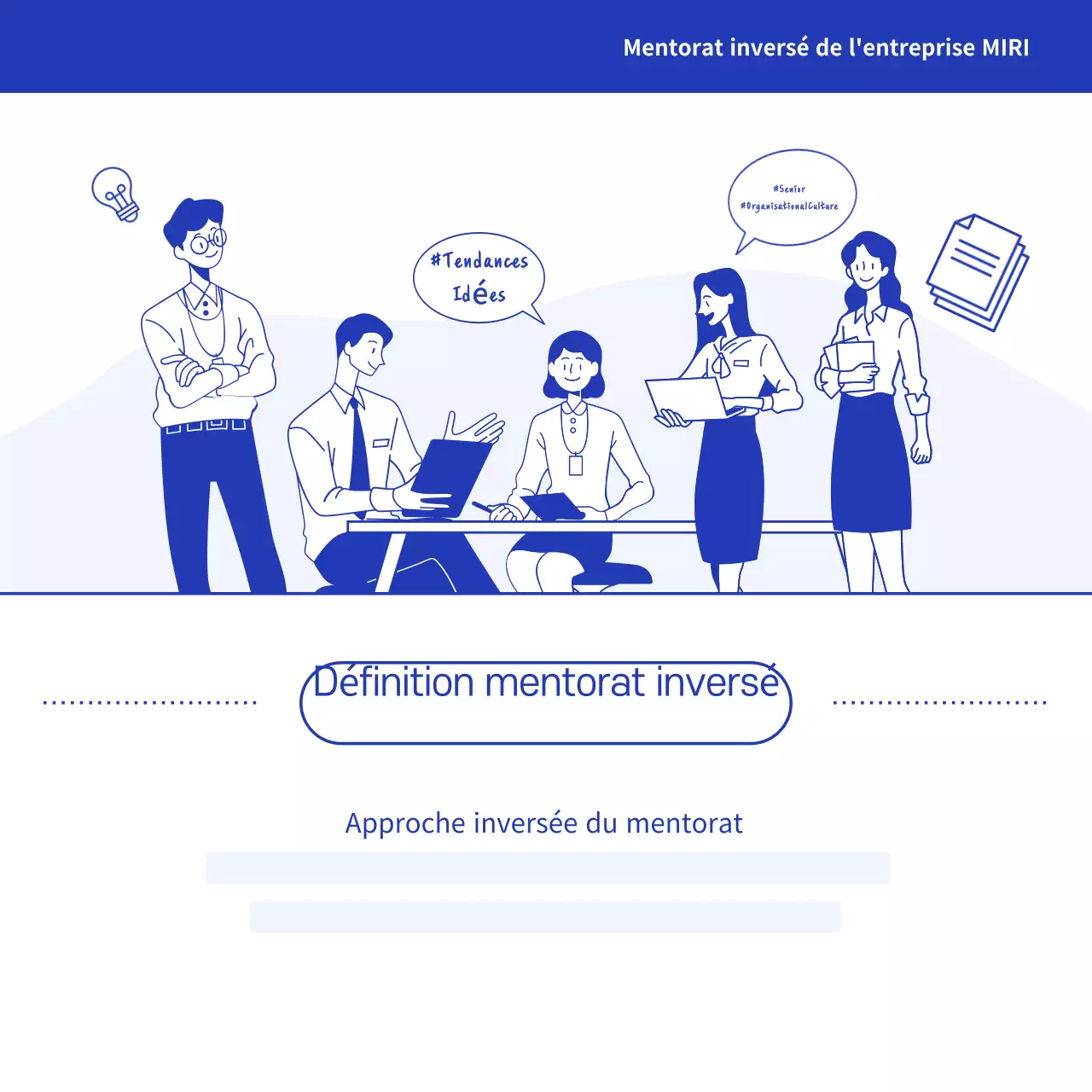 Promouvoir le mentorat moderne bleu