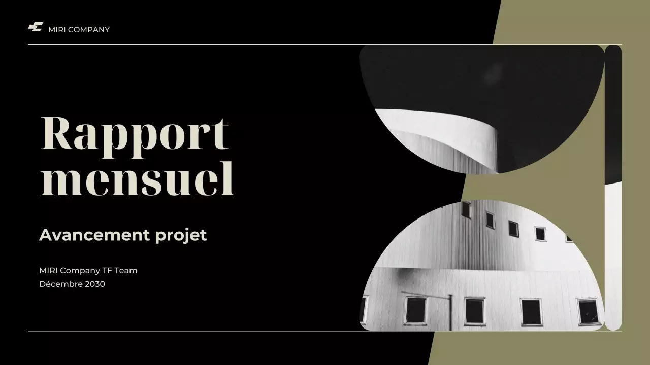 rapport d'activité moderne noir