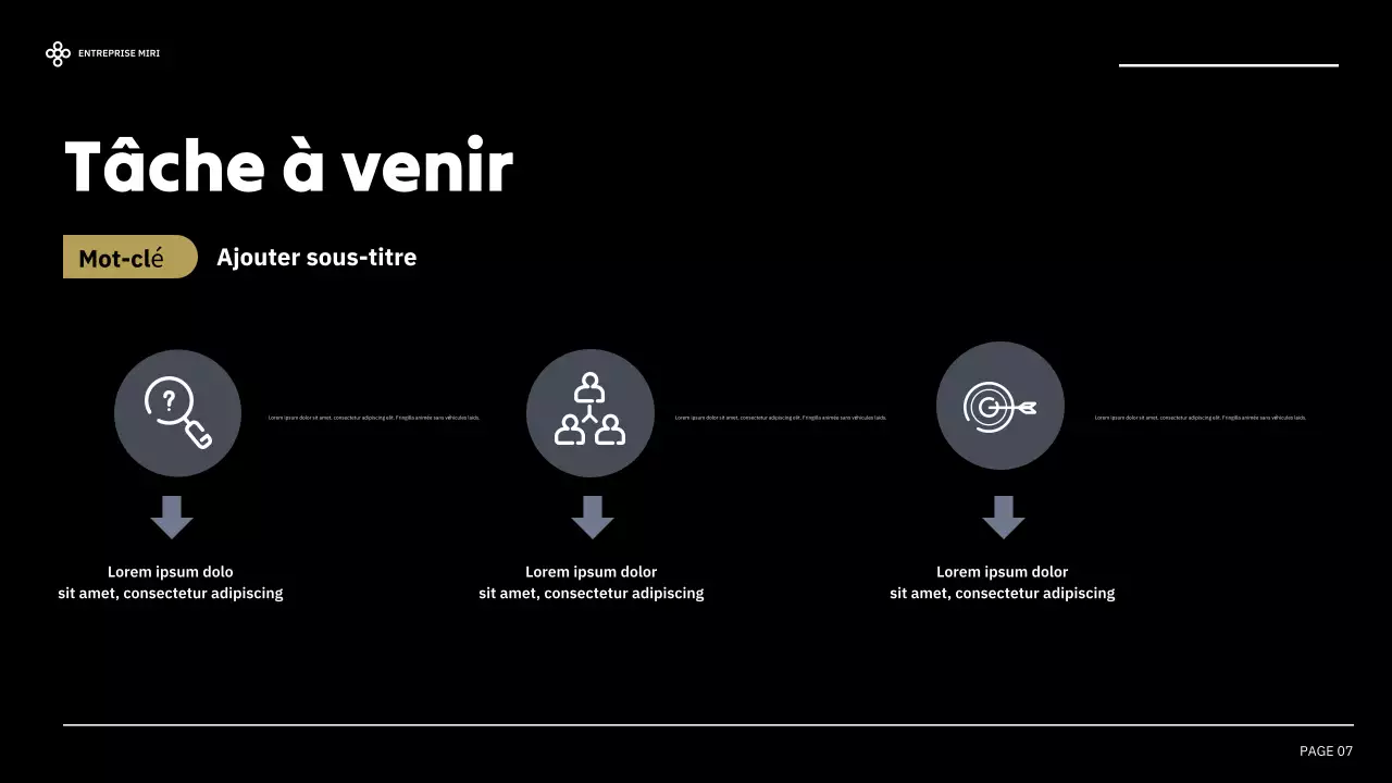 rapport d'activité moderne noir