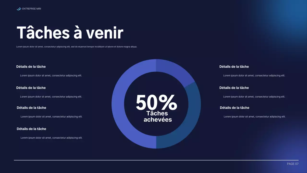 document de rapport moderne bleu