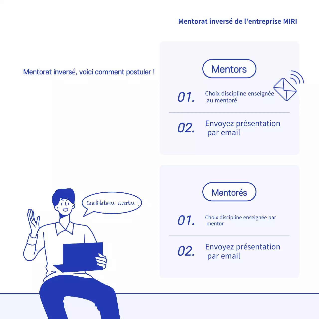 Promouvoir le mentorat moderne bleu