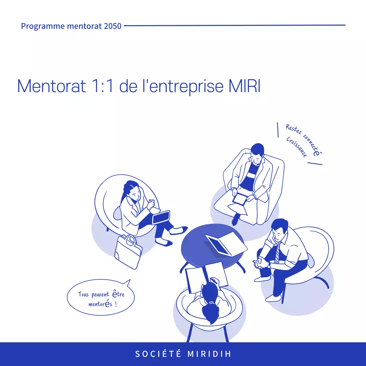 Promouvoir le mentorat moderne bleu