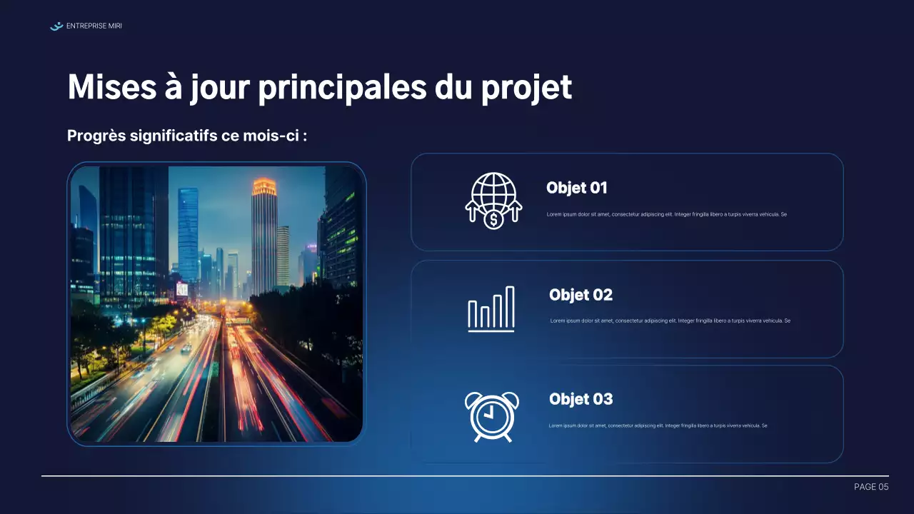 document de rapport moderne bleu