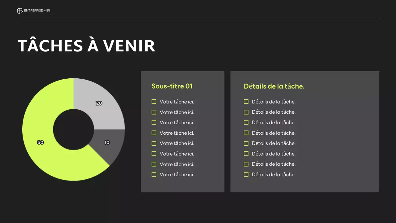 rapport d'activité moderne noir