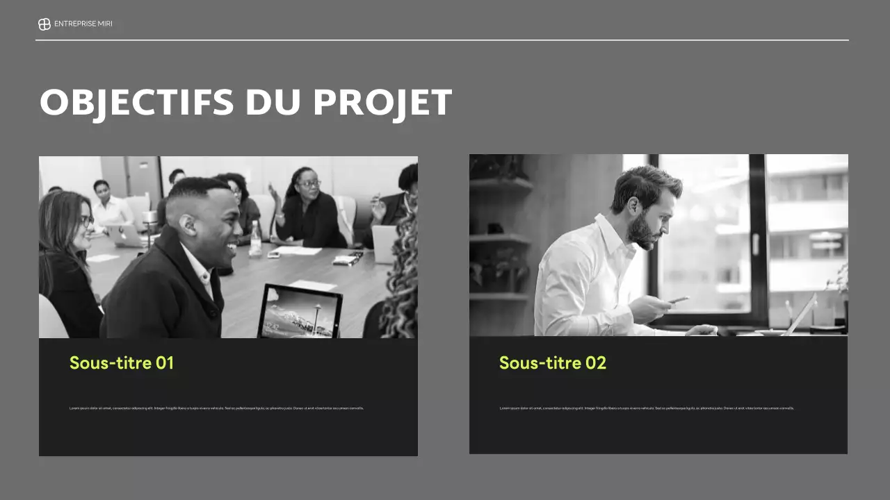 rapport d'activité moderne noir