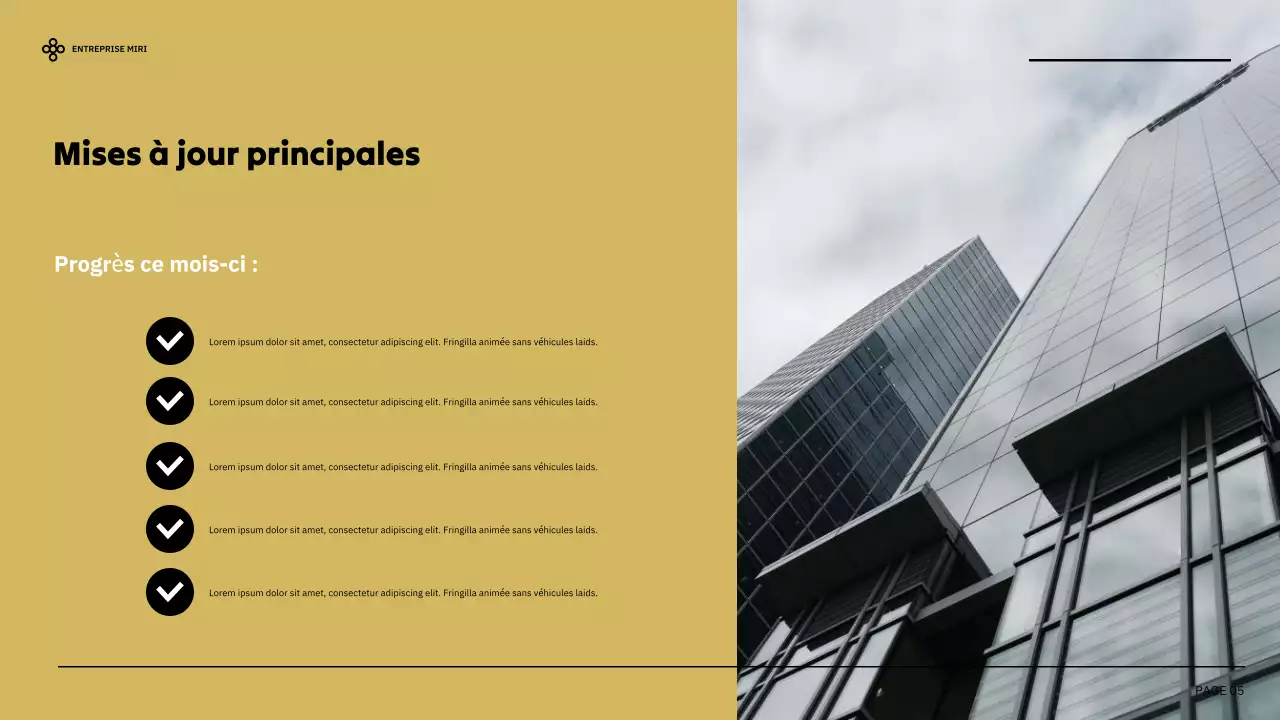 rapport d'activité moderne noir