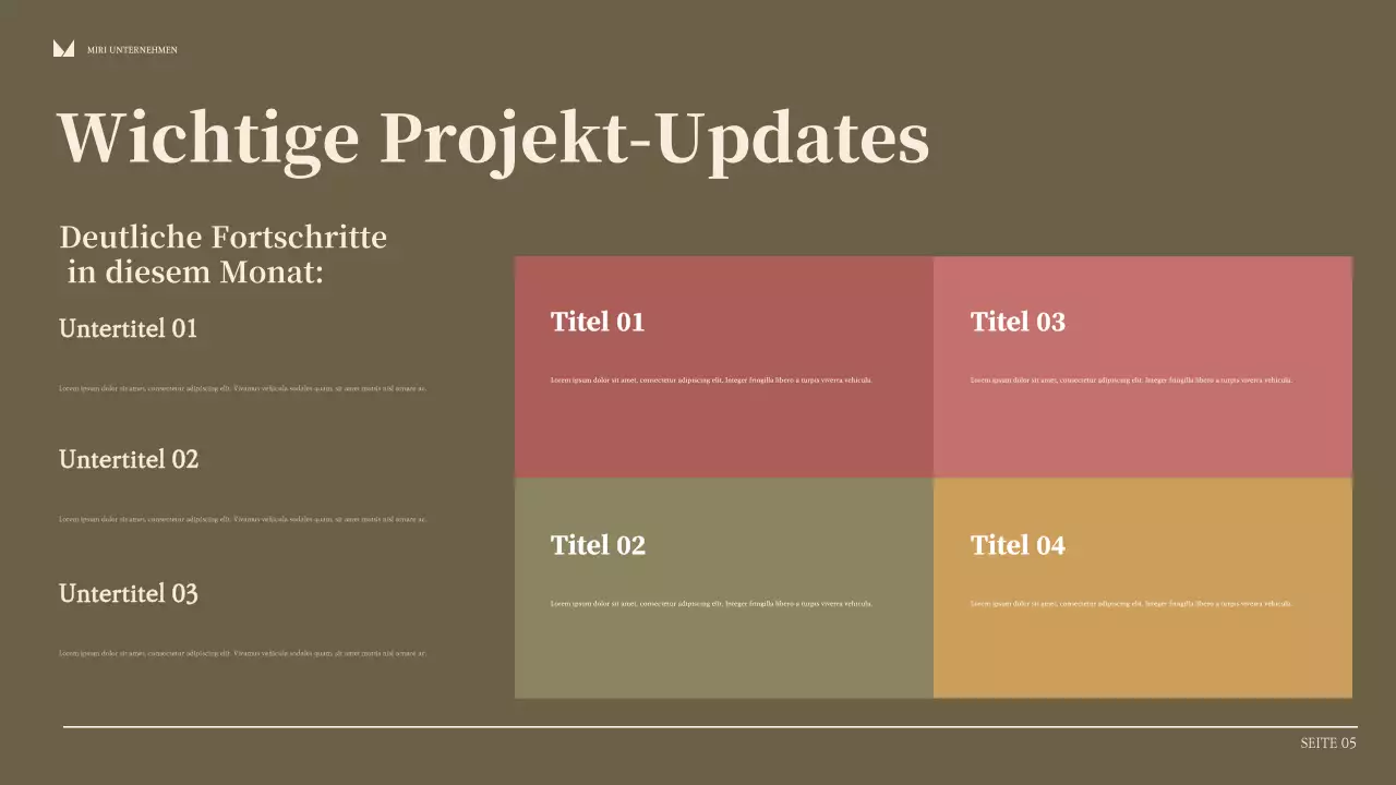 beige moderner Geschäftsbericht