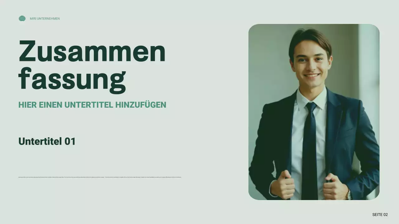 grüner moderner Geschäftsbericht