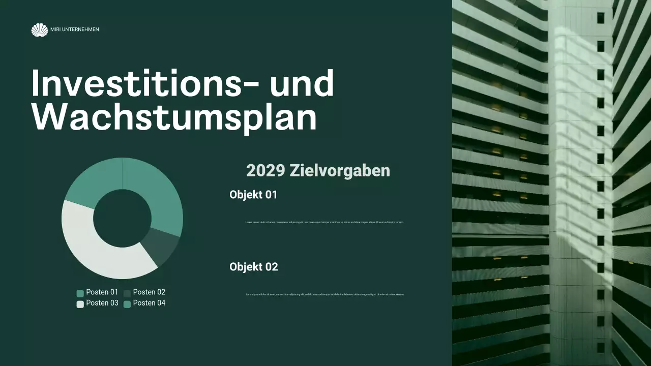 grüner moderner Geschäftsbericht