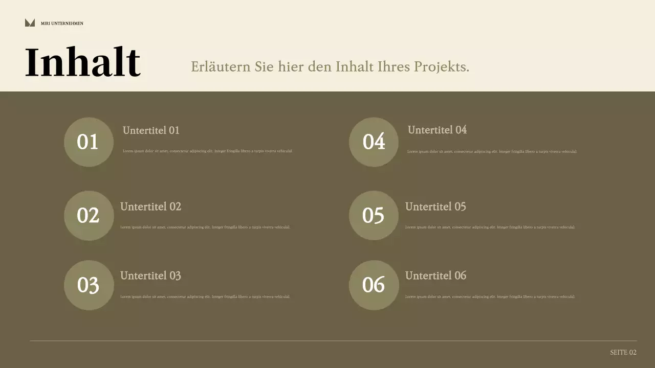 beige moderner Geschäftsbericht