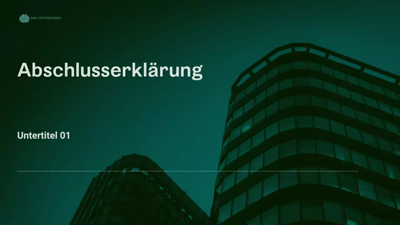 grüner moderner Geschäftsbericht