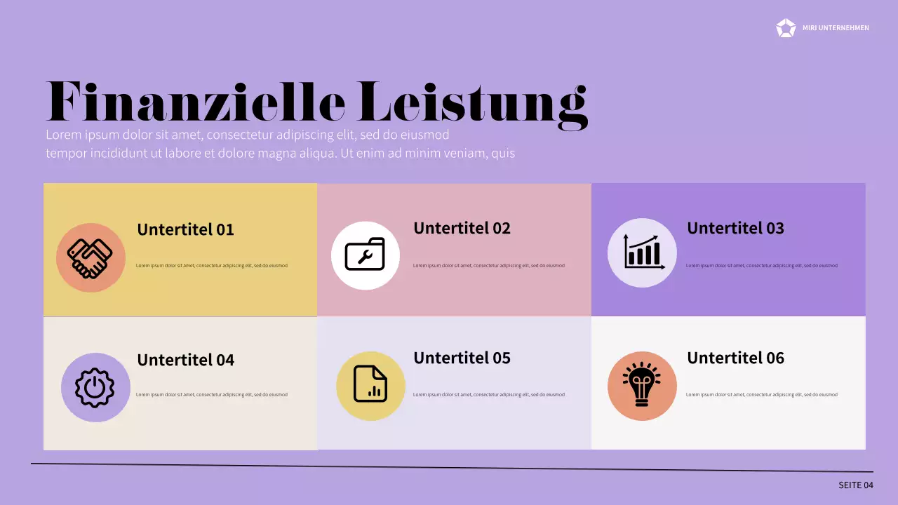 lila moderner Geschäftsbericht