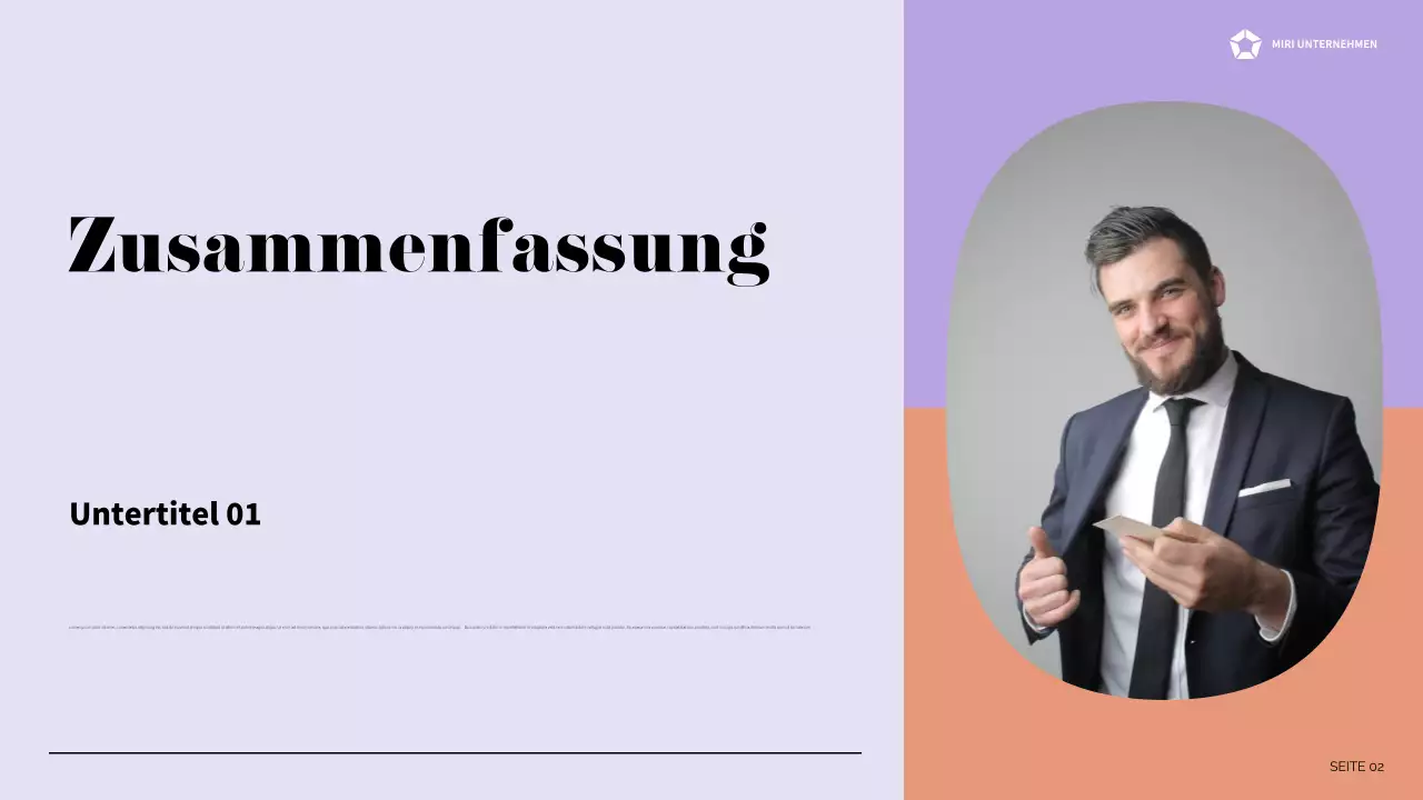 lila moderner Geschäftsbericht