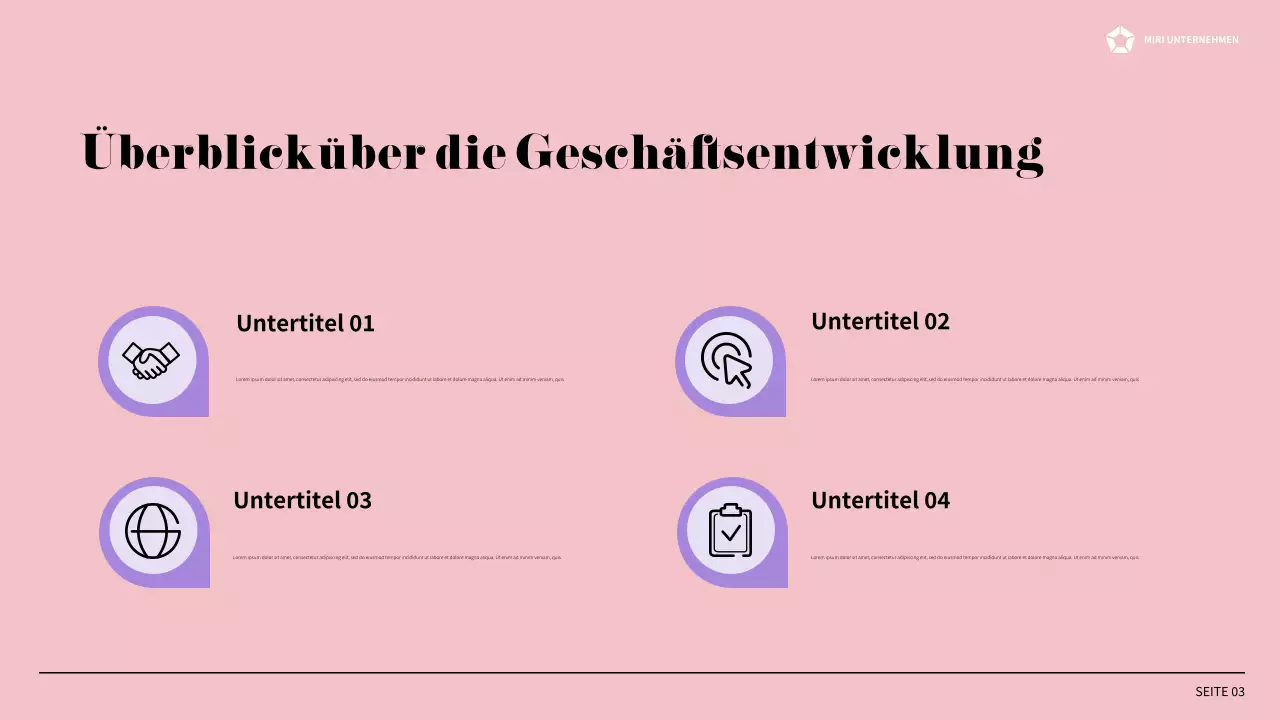 lila moderner Geschäftsbericht