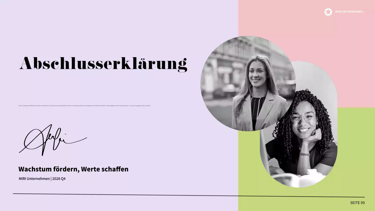 lila moderner Geschäftsbericht