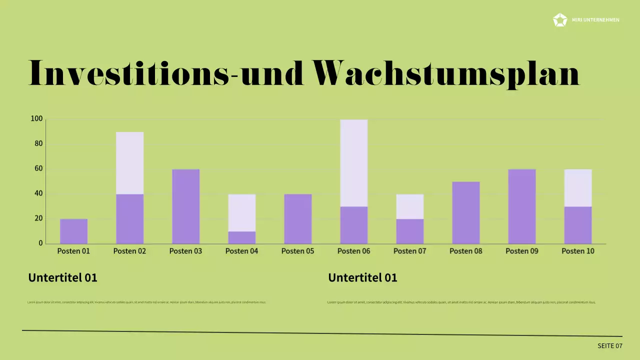 lila moderner Geschäftsbericht