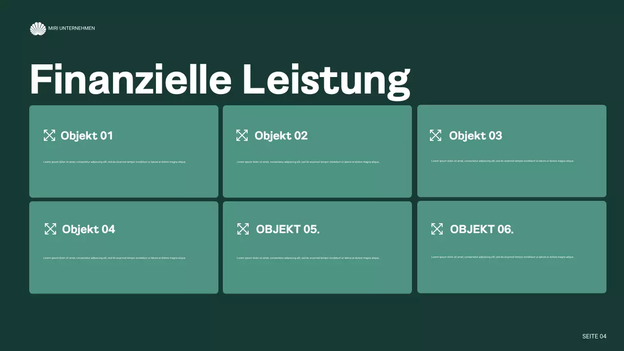 grüner moderner Geschäftsbericht