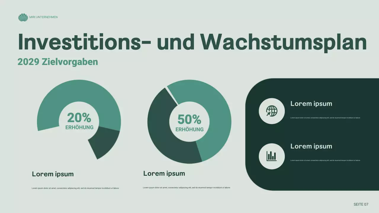grüner moderner Geschäftsbericht