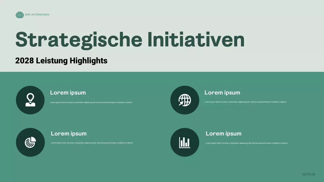 grüner moderner Geschäftsbericht