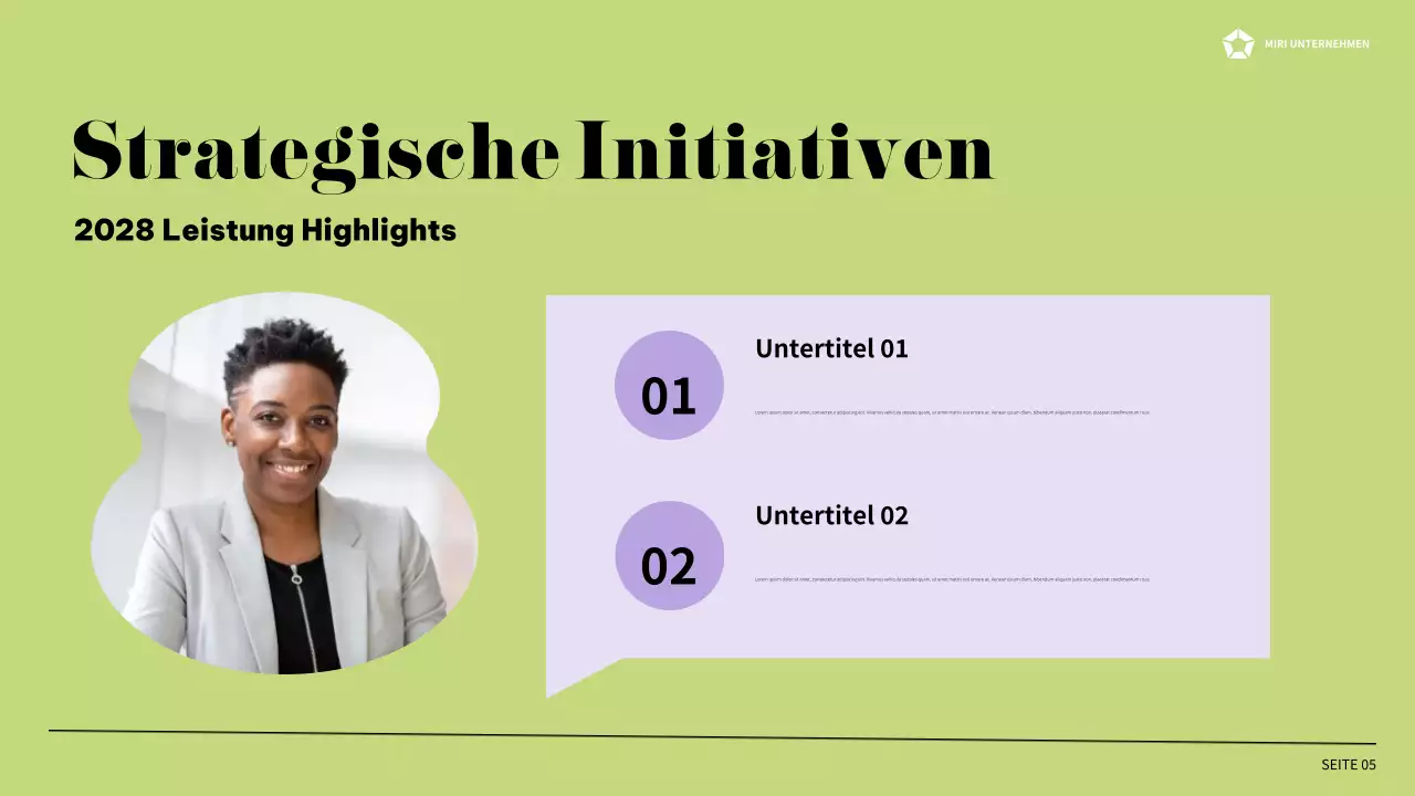 lila moderner Geschäftsbericht