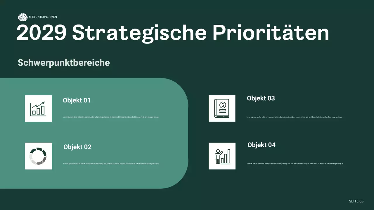 grüner moderner Geschäftsbericht