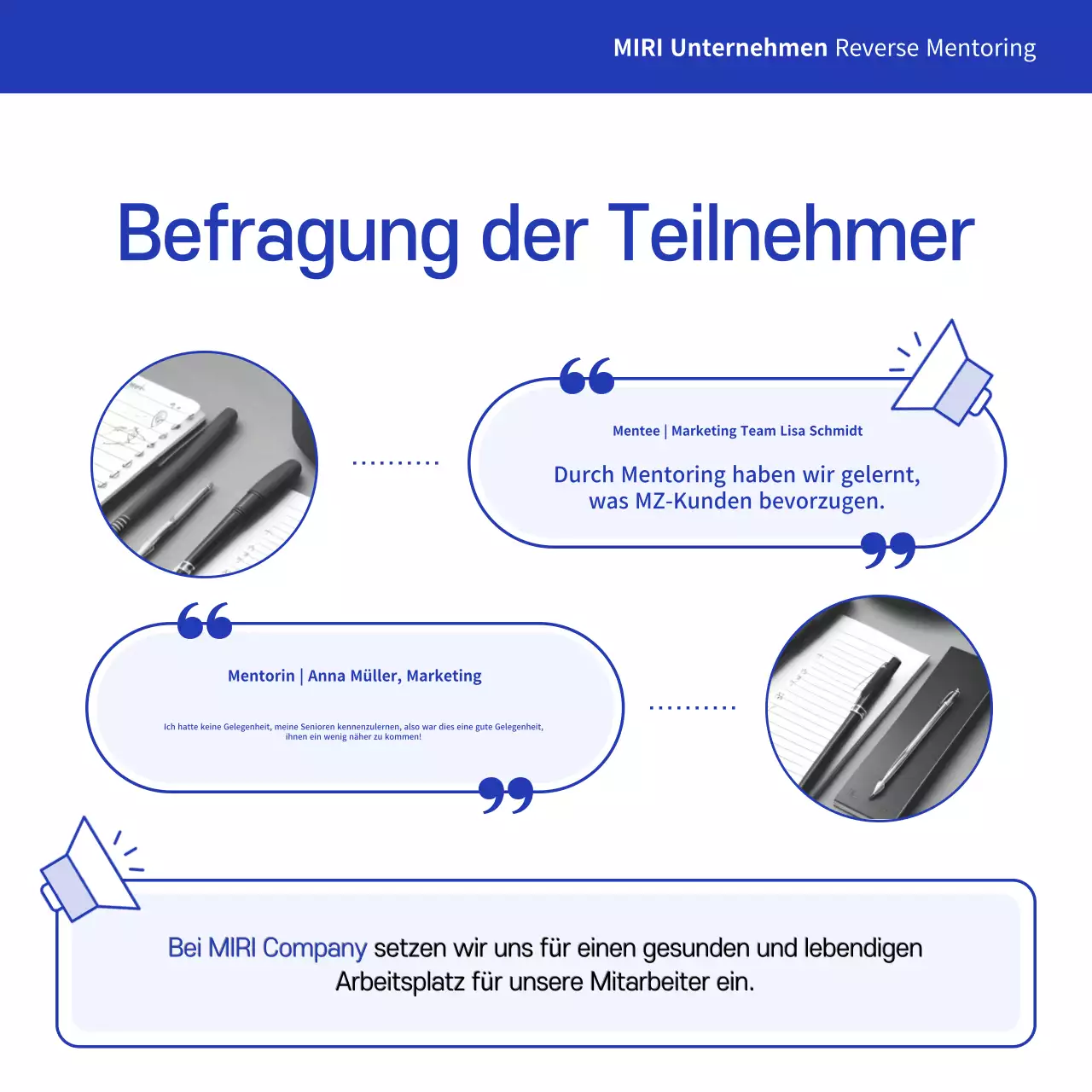 Förderung des blauen modernen Mentorings