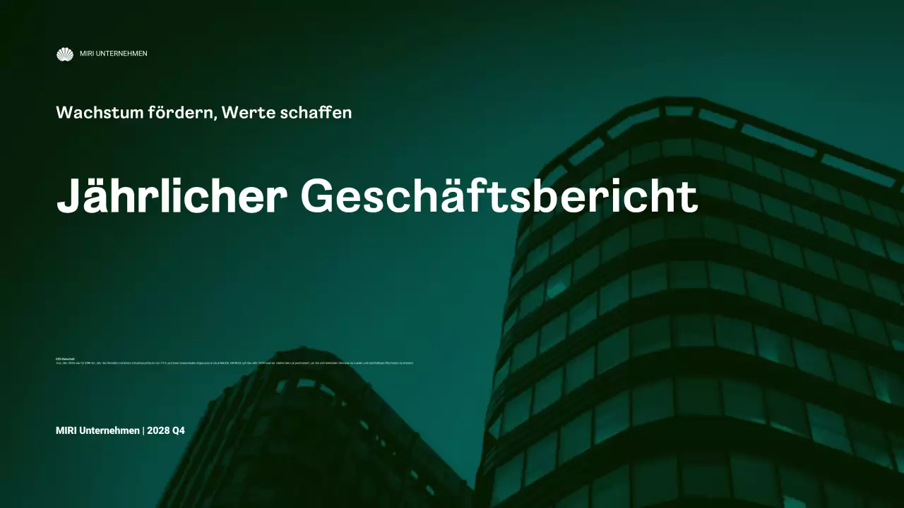 grüner moderner Geschäftsbericht