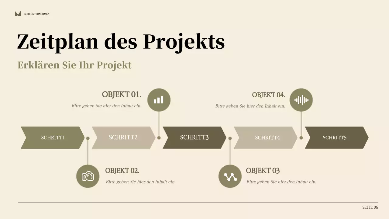 beige moderner Geschäftsbericht