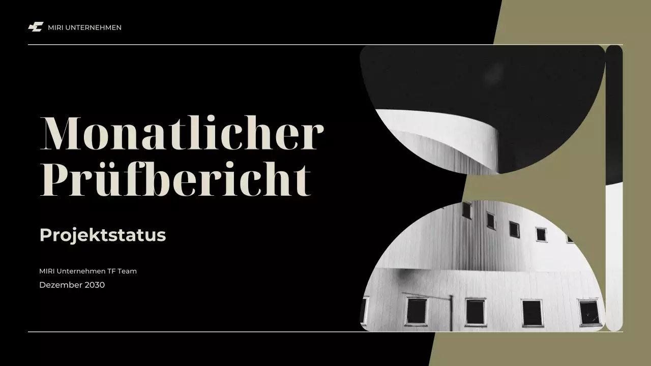 black modern business report